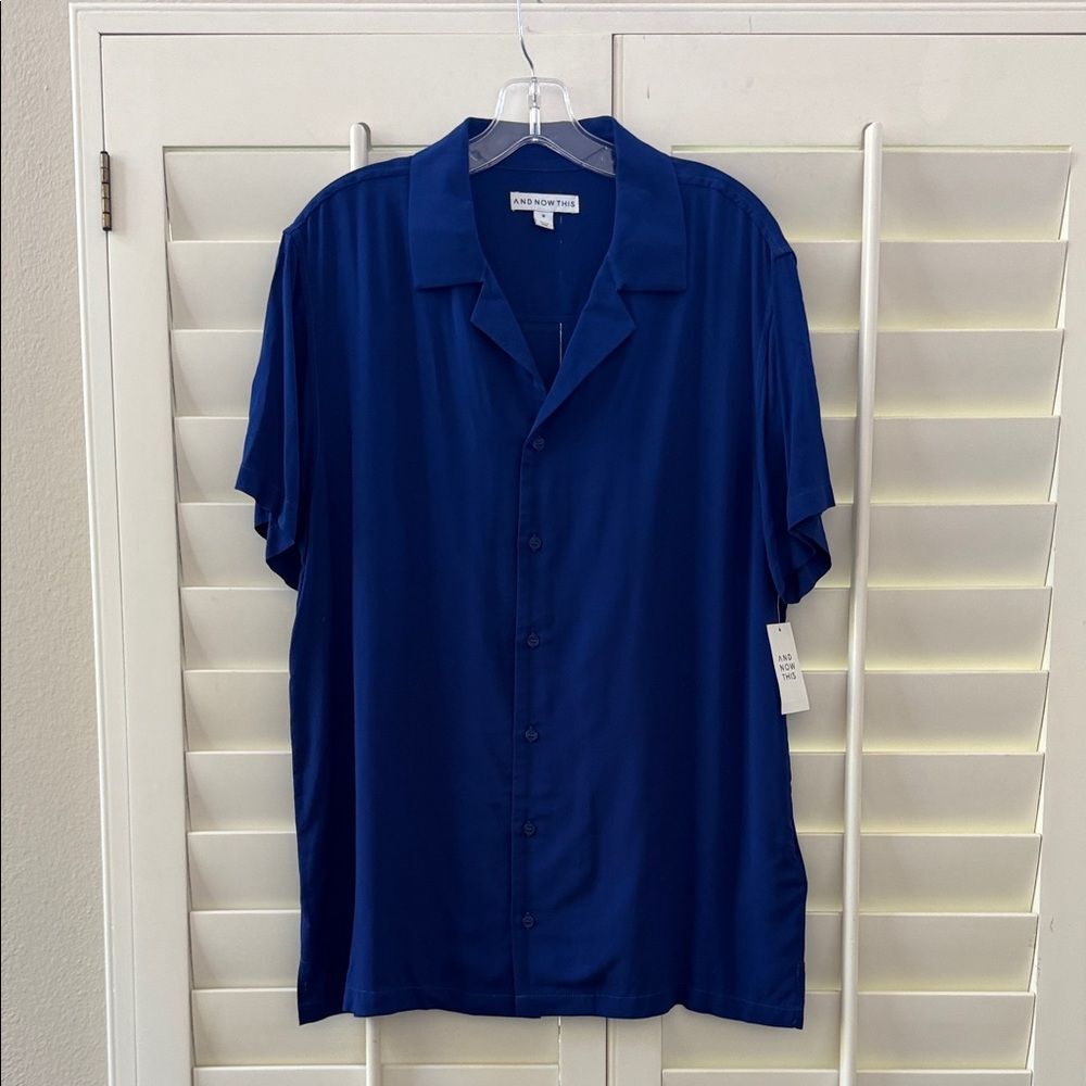 Men's Classic Blue Button-Down Shirt